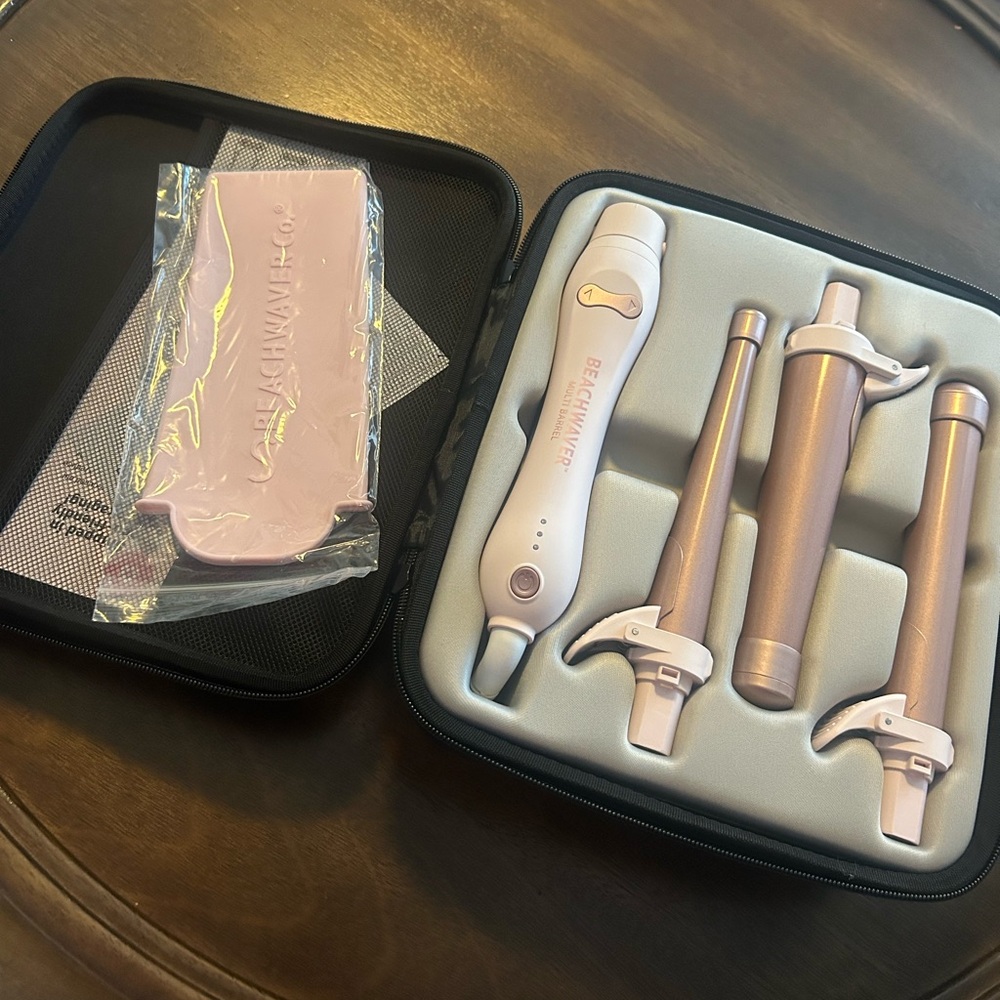 The Beachwaver Co. Pink and Gold Hair Styling Set